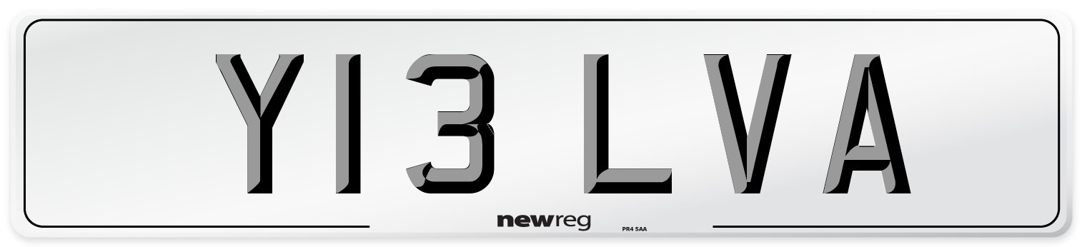 Y13 LVA Number Plate from New Reg